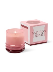 STA0701BXEU Stacked 198g Glass Candle Paddywax - Pink and Red Safron Rose 